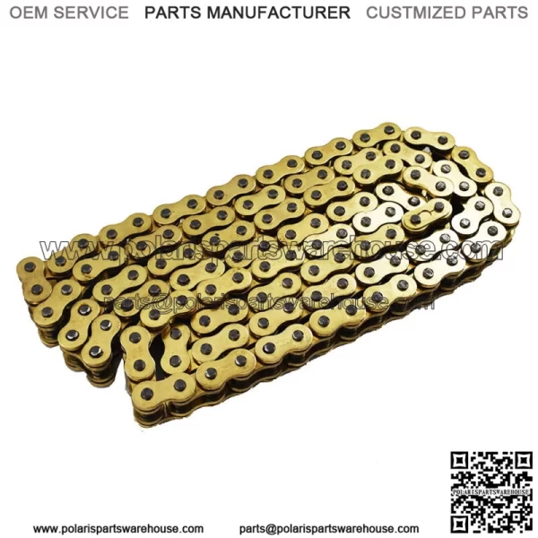 ATV Motorcycle 525 Pitch 120 Links With O-Ring Drive Chain Gold Color 525-120 - Image 2