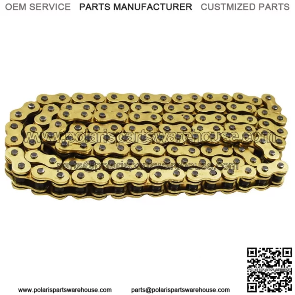 ATV Motorcycle 525 Pitch 120 Links With O-Ring Drive Chain Gold Color 525-120 - Image 3