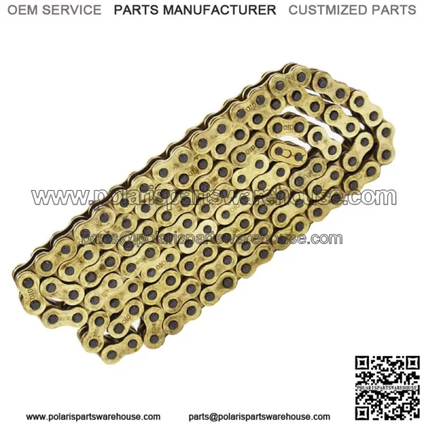 Motorcycle 520 O-Ring Gold Drive Chain 120 Links 520 X 120 With Masterlink - Image 2