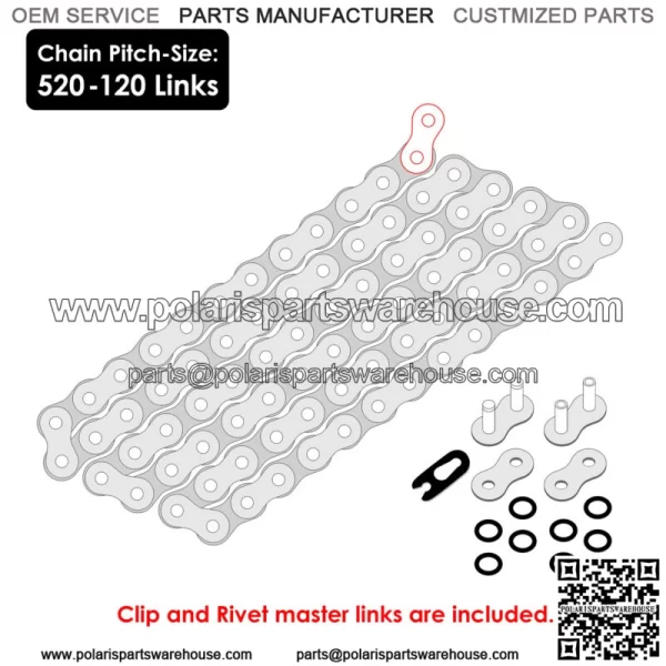 Pink O-Ring Drive Chain for Honda TRX450R 2004 2005 2006 2007 2008 (For: Honda) - Image 2