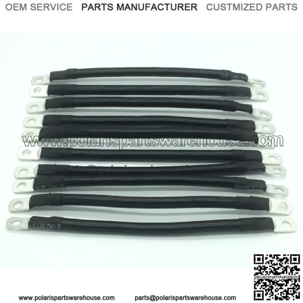 4 AWG 9 INCH Golf Cart Battery Cables for EZ-GO, Yamaha, Club Car 10 Pack
