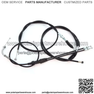 Control Cable Set - Throttle Clutch Brake - Honda CB350K CB350 Twin 1969 - 1973 (For: Honda)