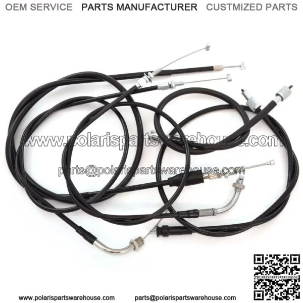 Complete Cable Set - Honda CB360T/G CJ360T - Clutch Speedo Tach Throttle A & B (For: Honda)
