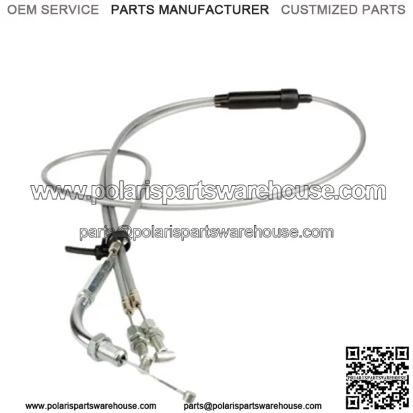 Throttle Cable Set (Grey) Honda CB450 1965-1966 #17910-283-000 / 17910-292-305 (For: Honda)