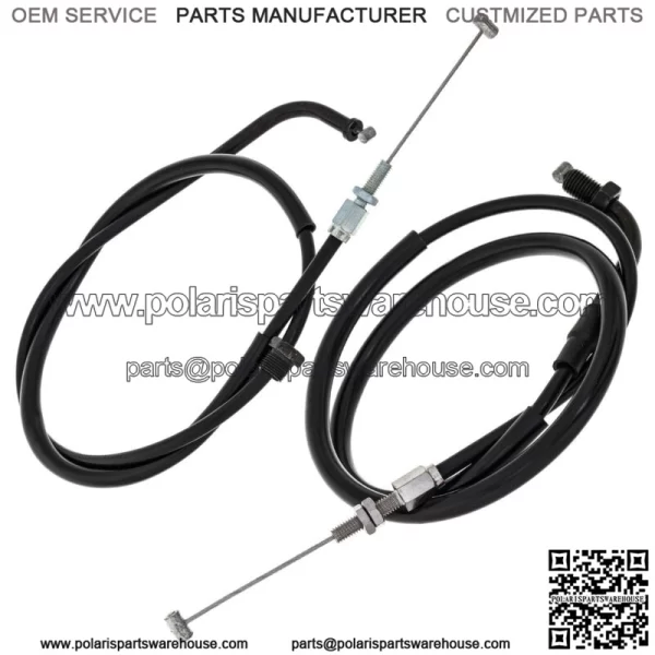 Push Pull Throttle Cable Set Honda CB550 CB750 17910-300-040 17920-MC8-405 (For: Honda) - Image 2