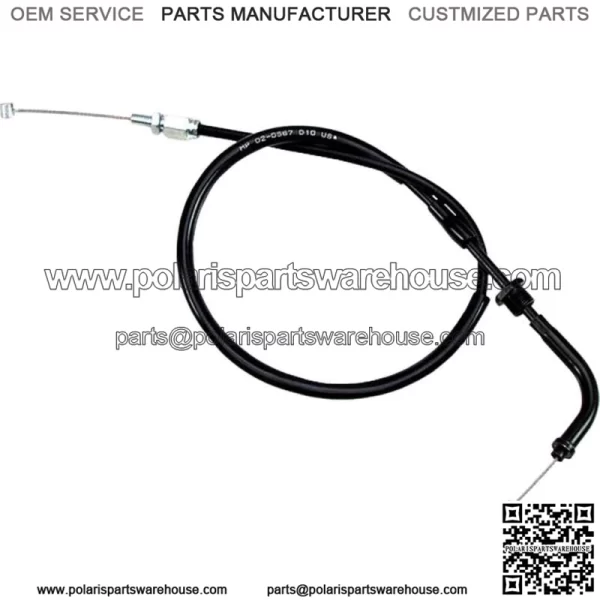 Black Vinyl Throttle Push Cable - 02-0567 (For: Honda)