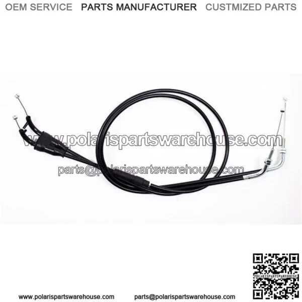 Black Vinyl Throttle Push-Pull Cable for 2001-2007 Suzuki DRZ250 (For: Suzuki)