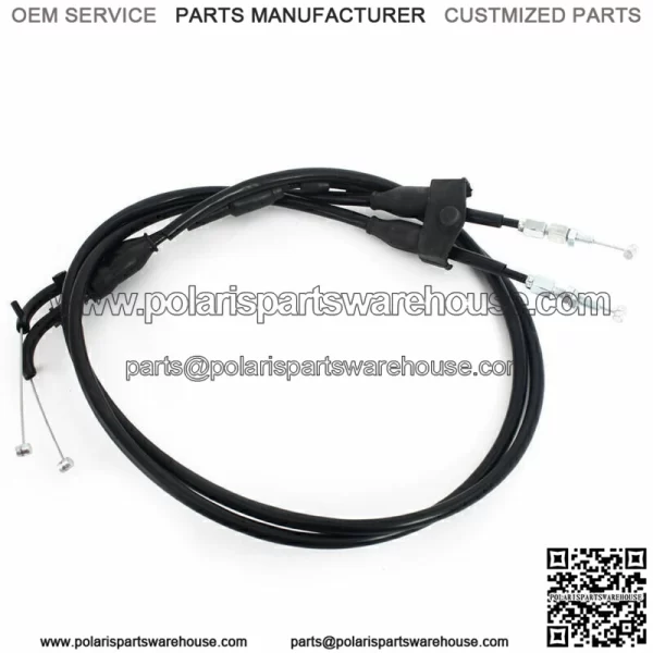 For Suzuki RMZ450 Pull & Push Throttle Cables Stainless Steel+PVC RM-Z450 08-17 (For: Suzuki)