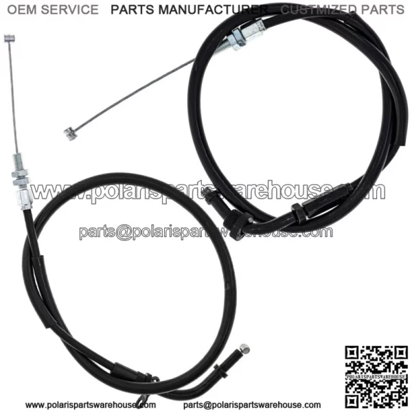 Push Pull Throttle Cable Set Kawasaki GSXR1000 GSXR600 GSXR750 (For: Suzuki)