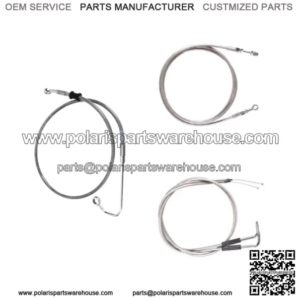 Stainless Cable & Line Bsc Kit 13" Apes 2011-2015 Harley Softail CVO models wABS (For: Harley-Davidson)