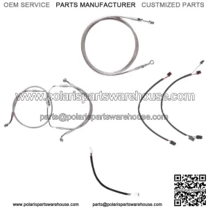 Stainless Clutch & Brake Line Cmpt Kit 20" Apes 2017 & Up Harley Road King NoABS (For: Harley-Davidson)