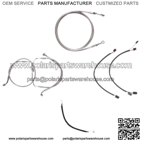 Stainless Clutch & Brake Line Cmpt Kit 20" Apes 2017 & Up Harley Road King NoABS (For: Harley-Davidson)