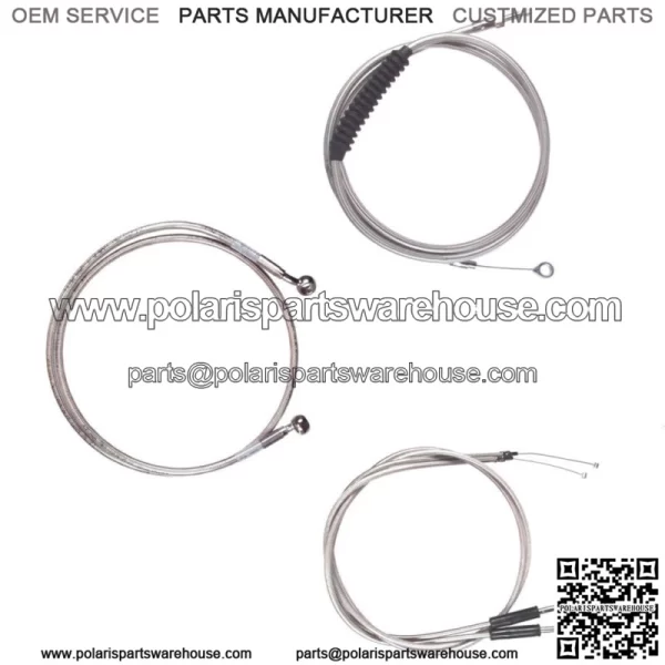 Stainless Cable & Brake Line Bsc Kit 18" Apes 1996-2005 Harley-Davidson Dyna (For: Harley-Davidson)