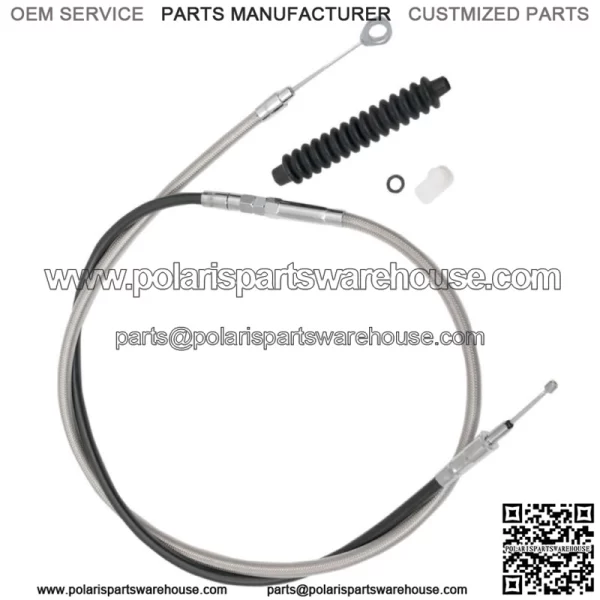 Stainless Braided +8" Clutch Cable 2006-2017 Harley-Davidson Dyna Wide Glide (For: Harley-Davidson)