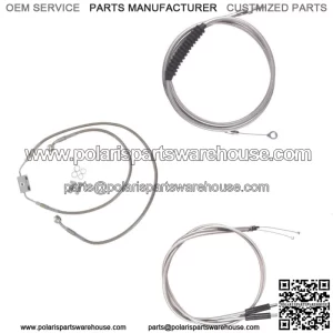 Stainless Cable & Brake Line Bsc Kit 18" Apes 2012-2017 Harley Dyna w/ABS (For: Harley-Davidson)