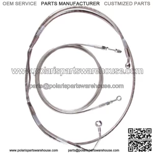 Stainless Clutch & Brake Line Bcs Kit 18" Apes 2017 & Up Harley Road King w/ABS (For: Harley-Davidson)