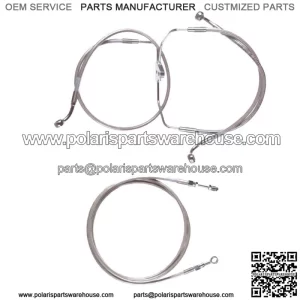 Stainless +10" Clutch & Brake Line Bsc Kit 2017 & Up Harley Road King No ABS (For: Harley-Davidson)