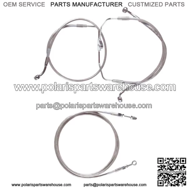 Stainless +10" Clutch & Brake Line Bsc Kit 2017 & Up Harley Road King No ABS (For: Harley-Davidson)