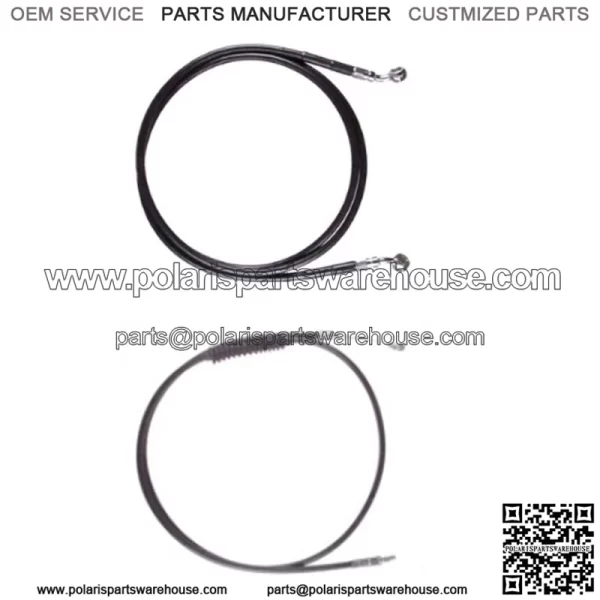 Black +4" Cable & Brake Line Bsc Kit 2018 & Up Harley-Davidson Softail No ABS (For: Harley-Davidson)