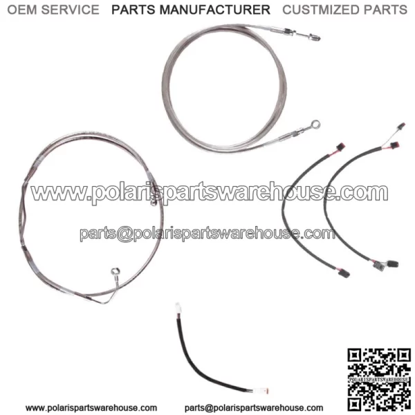 Stainless Clutch & Brake Line Cmpt Kit 16" Apes 2017 & Up Harley Road King w/ABS (For: Harley-Davidson)