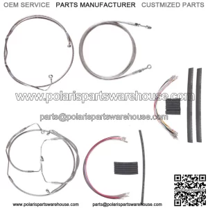 Stainless Clutch Brake Line Mstr Kit 18" Apes 2008-2013 Harley Touring CVO ABS (For: Harley-Davidson)
