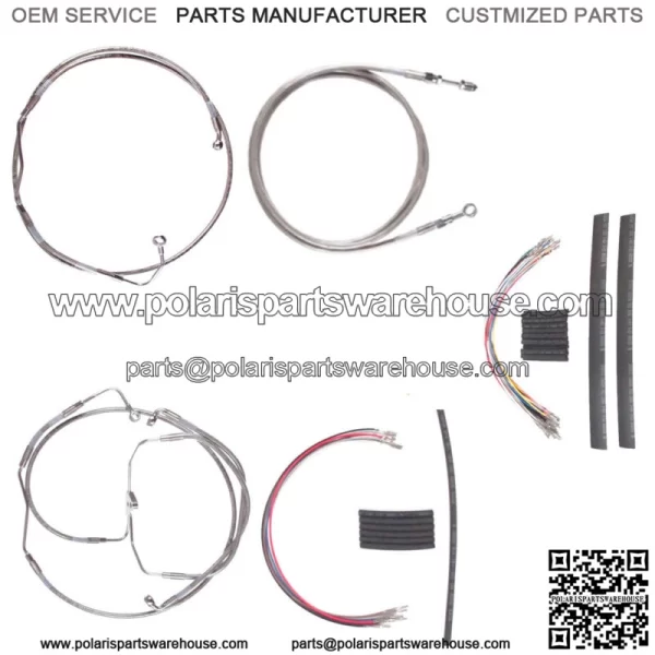 Stainless Clutch Brake Line Mstr Kit 18" Apes 2008-2013 Harley Touring CVO ABS (For: Harley-Davidson)