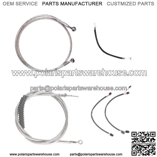 Stainless Cable & Brake Line Cmpt Kit 13" Apes 2018 & Up Harley Softail w/ABS (For: Harley-Davidson)