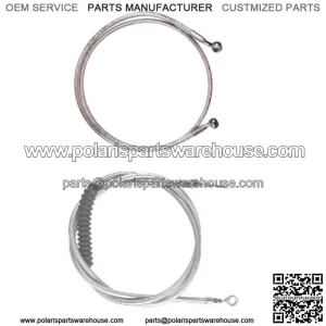 Stainless Cable & Brake Line Bsc Kit 16" Apes 2018 & Up Harley Softail No ABS (For: Harley-Davidson)