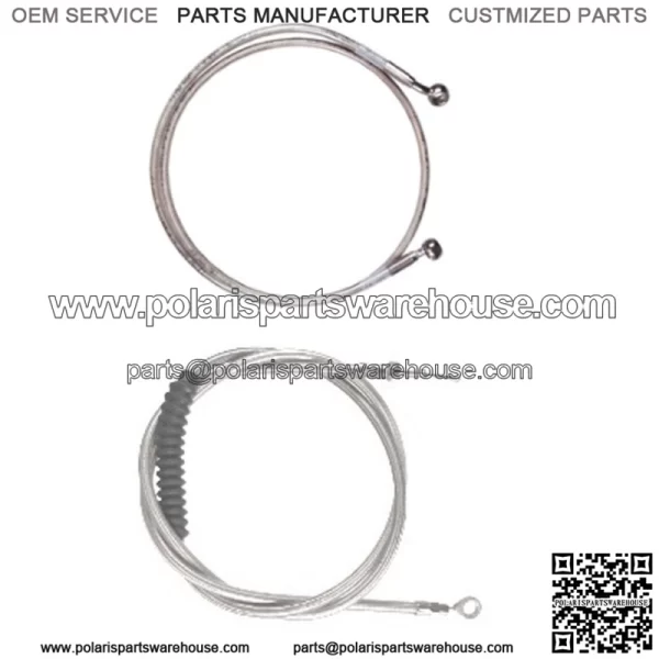Stainless Cable & Brake Line Bsc Kit 16" Apes 2018 & Up Harley Softail No ABS (For: Harley-Davidson)