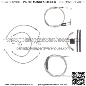 Stainless Cable & Brake Line Cmpt DD Kit 18" Apes 2002-2008  Harley Sportster R (For: Harley-Davidson)