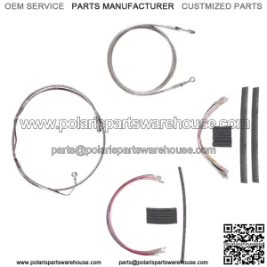 Stainless Clutch Brake Line Cmpt Kit 14" Apes 2008-2013 Harley Touring CVO ABS (For: Harley-Davidson)