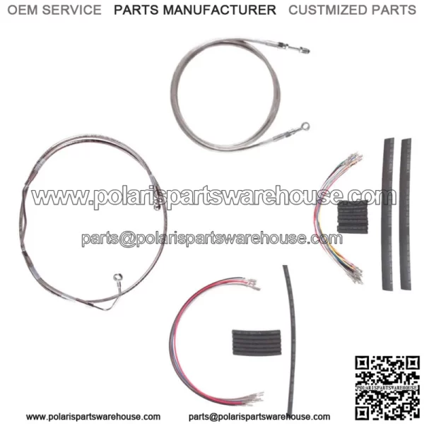 Stainless Clutch Brake Line Cmpt Kit 14" Apes 2008-2013 Harley Touring CVO ABS (For: Harley-Davidson)