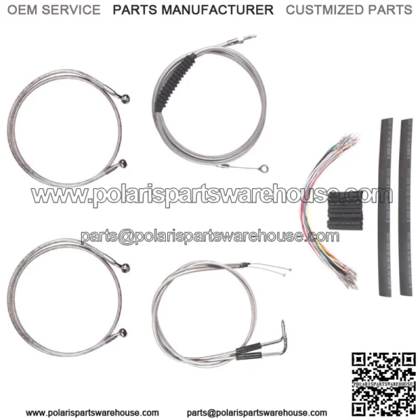Stainless +8" Cable & Brake Line Mstr Kit 2011-2015 Harley Softail w/ABS (For: Harley-Davidson)