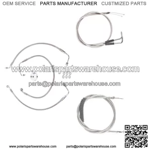 Stainless Cable & Brake Line Bsc DD Kit 2002-2008 Harley Sportster Roadster (For: Harley-Davidson)