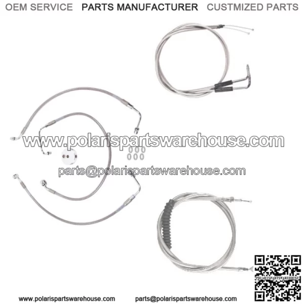 Stainless Cable & Brake Line Bsc DD Kit 2002-2008 Harley Sportster Roadster (For: Harley-Davidson)