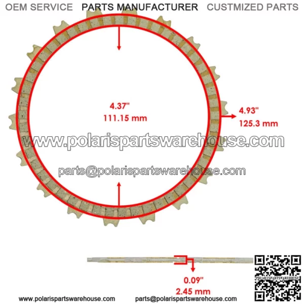 Clutch Friction w/ Steel Plates Springs Gasket Kit for Honda CRF250L 2013 - 2020 - Image 3