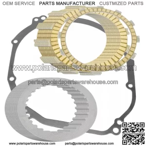 Clutch Friction Plates And Gasket Kit for Kawasaki Ninja ZX-12R ZX1200A 00 01