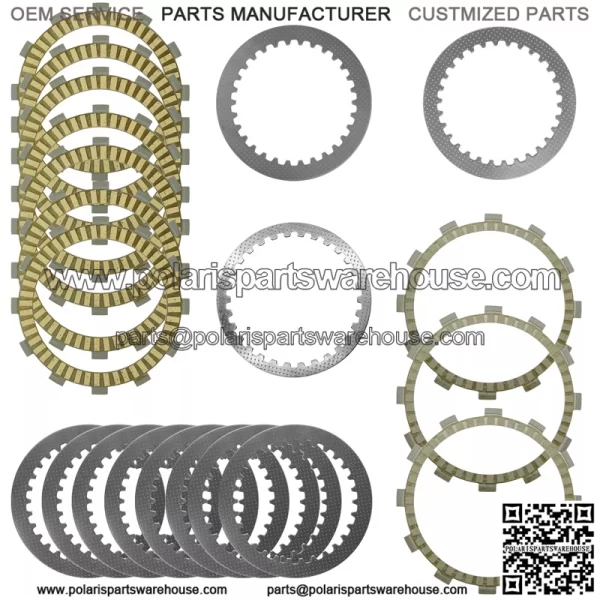 Clutch Friction Steel Plates Kit for Yamaha FJR1300A FJR130ES FJR1300P 2016-23