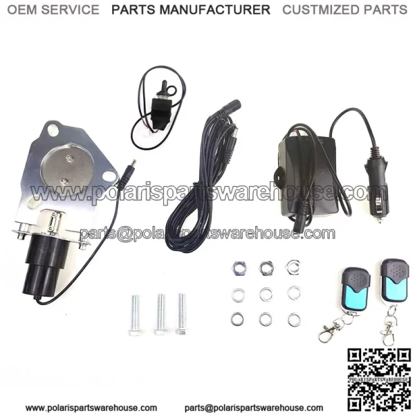 2.25-inch electric exhaust valve with remote control switch and manual