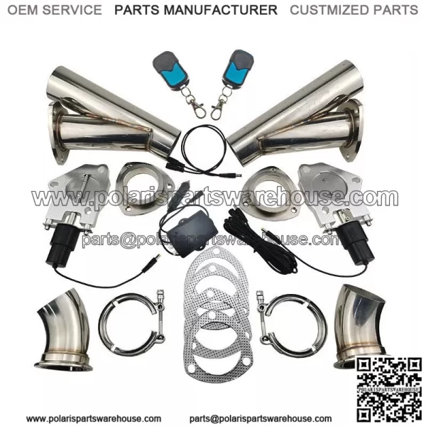 2.25-inch electric exhaust valve remote control and manual 2-in-1
