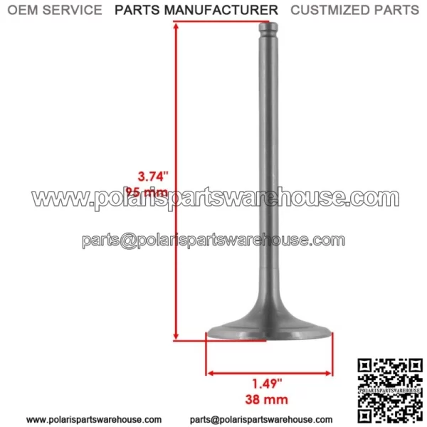 Intake & Exhaust Valve for Honda TRX420FE1 TRX420FM1 FourTrax Rancher 2014-2021 (For: Honda) - Image 2
