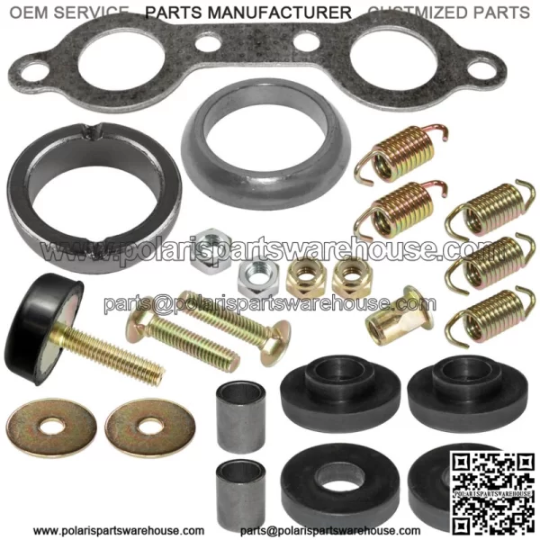 Exhaust Muffler Silencer Kit for Polaris Sportsman 800 EFI Forest 6x6 2007-2014 For: Polaris Sportsman 800