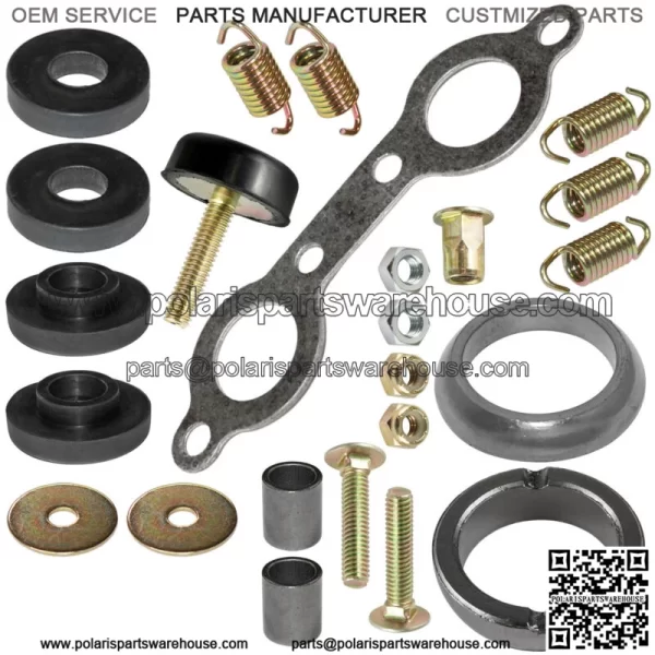 Exhaust Muffler Silencer Kit for Polaris Sportsman 800 EFI Forest 6x6 2007-2014 For: Polaris Sportsman 800 - Image 3