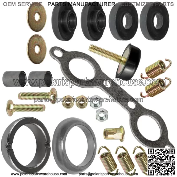 Exhaust Muffler Silencer Kit for Polaris Sportsman 800 EFI Forest 6x6 2007-2014 For: Polaris Sportsman 800 - Image 4