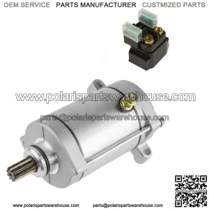 Starter & Relay Solenoid for Yamaha Rhino 660 YXR660 2004 2005 2006 Atv New (Fits: Yamaha Rhino 660)