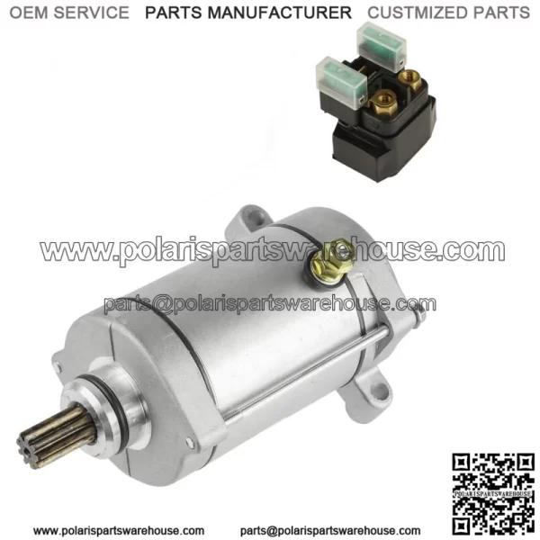 Starter & Relay Solenoid for Yamaha Rhino 660 YXR660 2004 2005 2006 Atv New (Fits: Yamaha Rhino 660)