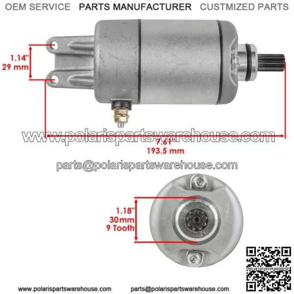 Starter for Bombardier Can Am Outlander 400 / Max 400 2003 2004 2005 2006-2015 - Image 2