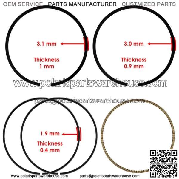 Cylinder Piston & Rings Kit for Kawasaki Teryx4 LE 800 KRF800 2014-2020 For: More than one vehicle - Image 5