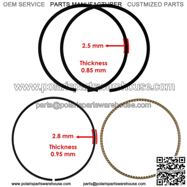 Cylinder Piston Rings For Kawasaki Vulcan S 650 EN650 15-2016 Vulcan S 2017-2024 - Image 2