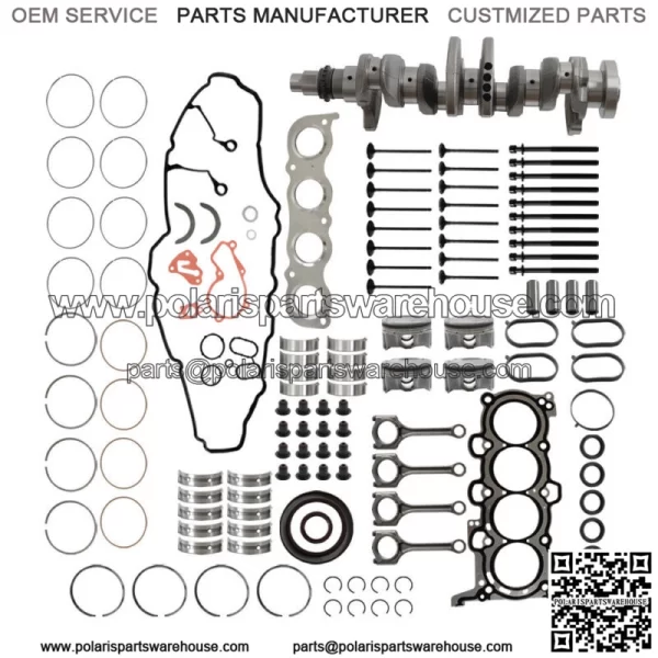 Engine Pistons Gaskets Rebuild Kit / Crankshaft / Rods For Hyundai Kia G4NA 2.0L